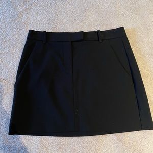 Theory black wool skirt
